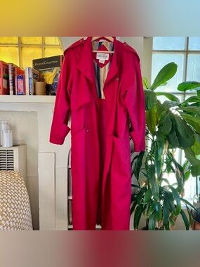 Bright Fuchsia Trench Coat